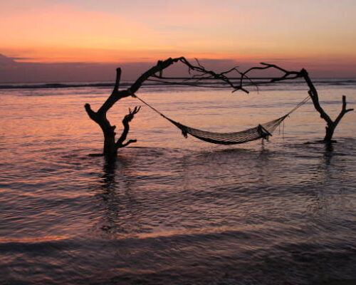 Red Glow, Nice Hammock with Gili Islands Vacation